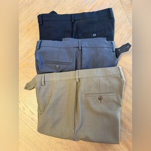 Haggar Men's Dress Pants - Black, Gray, Tan 34x32